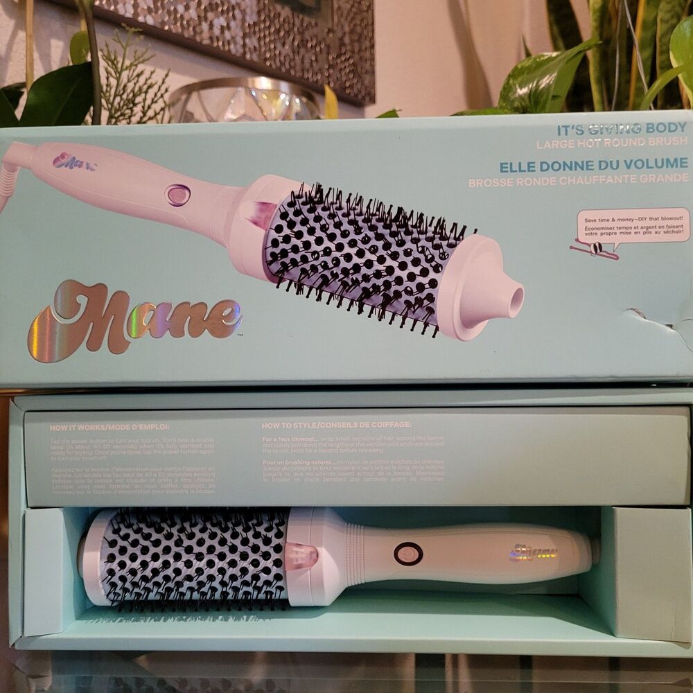 MANE It's Giving Body Large Hot Thermal Round Brush Salon Blowout 45MM 1.77"